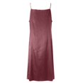 thumbnail image 5 of Vente de Liquidation 2025 Chemises de Nuit et Robes de Nuit pour Femmes Mode Robe Unie Sans Manches à Bretelles Col en V Robe Ample Robe de Nuit Maison, 5 of 5
