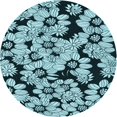 thumbnail image 1 of Ahgly Company Tapis d'Intérieur Lavable à la Machine, Carré, Transitionnel, Bleu Lagon Bleu, Tapis de Zone, 3 Pieds Carré, 1 of 7