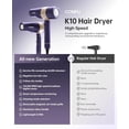 thumbnail image 3 of CONFU Ionic Hair Dryer with Diffuser & Nozzle, K10 (Purple), 3 of 9