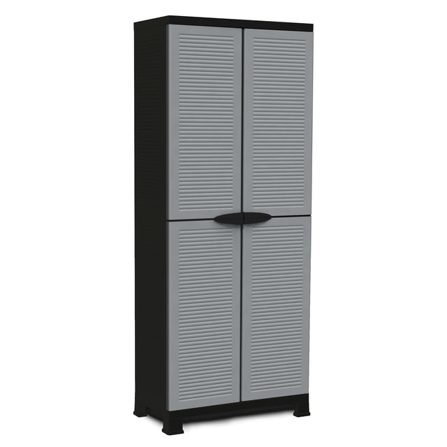 RAM Quality Products PRESTIGE Armoire de Rangement Utilitaire à 3 Tablettes Verrouillable, Gris