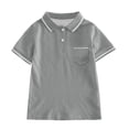 thumbnail image 1 of Polos pour Garçons Polo Uni pour Garçons Chandails de Rugby Enfants Chandails à Manches Courtes 5-6 Ans, 1 of 4