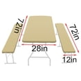 thumbnail image 3 of Kyusrd Summer Outdoor Patio Deals！Picni-c Table and Fitted Tablecloth Cover, 3-Piece Set, Backing Elastic Wipeable Cloth Tablecloth for Home Indoor, 3 of 6