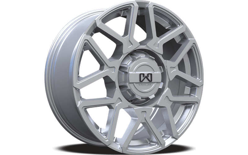 Set of four (4) Wildland Cyclone rims - 17x8 inch Silver alloy wheels for 2018 - Present Jeep Wrangler JL