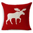 thumbnail image 1 of Housse de Coussin de Noël Élan Étoile pour Canapé, 1 of 7