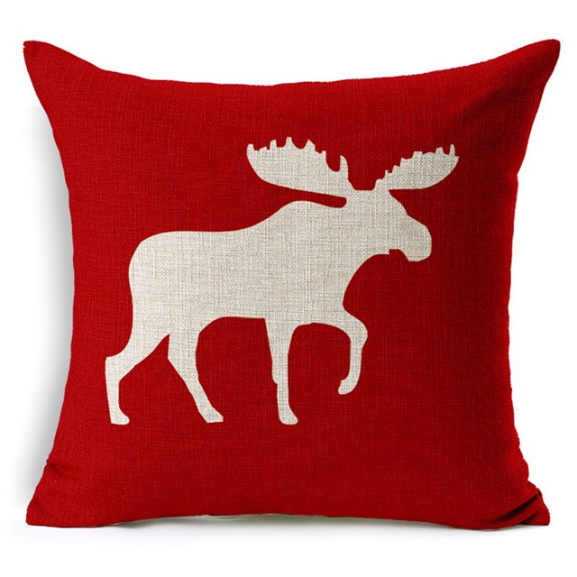 Housse de Coussin de Noël Élan Étoile pour Canapé
