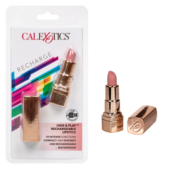 CalExotics Balle Vibrante Rouge à Lèvres Rechargeable Hide & Play, Nude