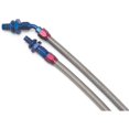 thumbnail image 1 of Russell RUS651104 AN Fittings Stainless Braided Hose Fuel Line Kit for 1987-1993 Ford Mustang 5L - Blue & Red Anodize, 1 of 1