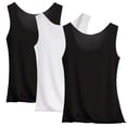 thumbnail image 1 of Posijego Lot de 3 Débardeurs pour Femmes Col Rond Camisoles de Base Couches Débardeurs Sans Manches, 1 of 5