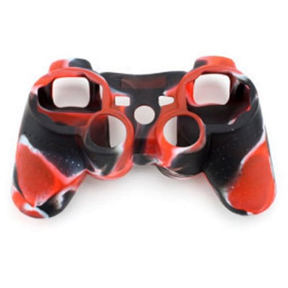 MasteelfCA Durable Silicone Protective Skin Case Cover for PlayStation PS2 /PS3 Controller (Black+Orange)