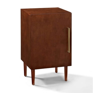 Crosley Armoire de Rangement sur Pied pour Tourne-Disque et Tourne-Disque Everett de Style Mi-Siècle Moderne