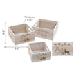 thumbnail image 3 of Set Of 3 Nesting Natural Wood Square Planter (Reindeer), 3 of 5