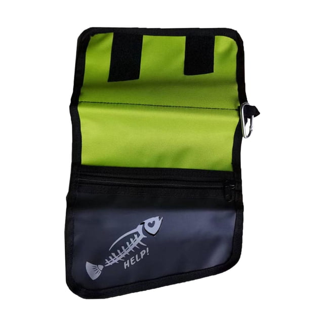 S SERENABLE Sac de Rangement pour Leurres de Pêche Sac Classeur pour Accessoires de Pêche Compartiment à Fermeture Éclair Imperméable Vert Fluorescent