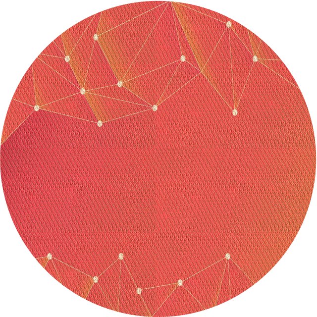 Ahgly Company Tapis d'Intérieur Ronds Transitionnels Lavables à la Machine Orange Rouge Orange, 6 Pieds Rond