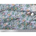 thumbnail image 3 of Soimoi Modal Satin Fabric Leaves & Cartoon Animals Jungle Print Fabric by The Yard 42 Inch Wide, 3 of 3