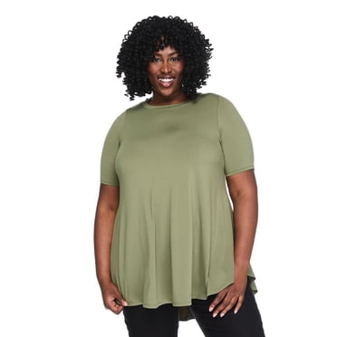 T-shirt à encolure bateau Lane Bryant Plus pour femmes