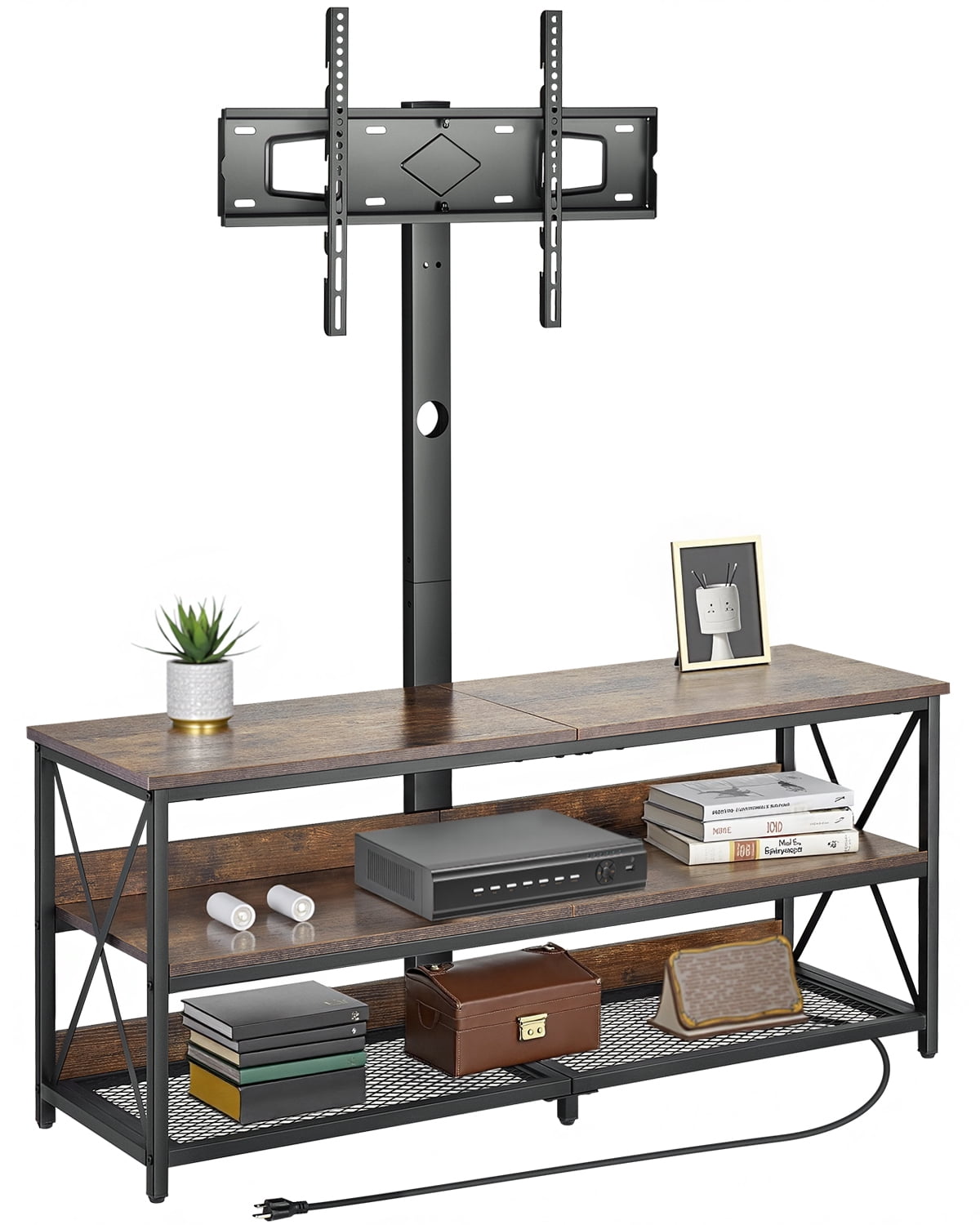 VEVOR 48" TV Stand with Mount for up to 75" TV Power Outlet & Storage Cabinets