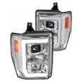 thumbnail image 1 of Chrome LED DRL Bar Projector Headlights for 2008-2010 Ford F-250, 1 of 1