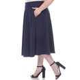thumbnail image 2 of White Mark Jupe Midi Évasée Tasmin pour Femmes, 2 of 6