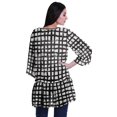 thumbnail image 4 of Moomaya Printed Georgette Shrug Ruffled Back Drop Hem Beach Cover Up For Women, 4 of 5