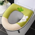 thumbnail image 3 of Toilet Seat Cover,Toilet Seat Cushion with Adhesive Buckle Rabbit Toilet Seat Cushion with Handle Toilet Seat Cushion Toilet Seat Ring,Toilet Seats for Standard Toilets, 3 of 6