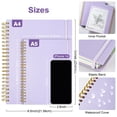 thumbnail image 4 of OMEYA 5 Subject Notebooks College Ruled, Spiral Notebook 8.5 x 11in with Dividers, 300 Pages 100GSM Thick Spiral Writing Journal for Women & Men, Large A4 Lined Journal for Work, Campus, 4 of 6