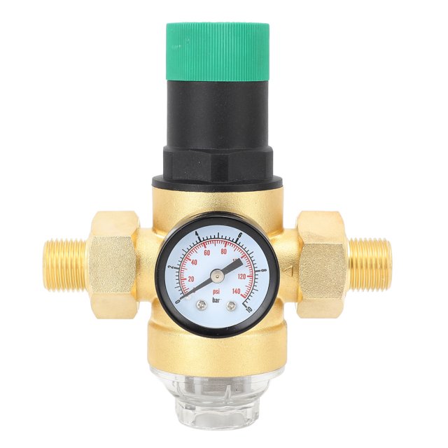 Régulateur de Pression d'Eau, Valve de Régulation de Pression d'Eau Filtre en Acier Inoxydable en Laiton Facile à Installer pour la Maison
