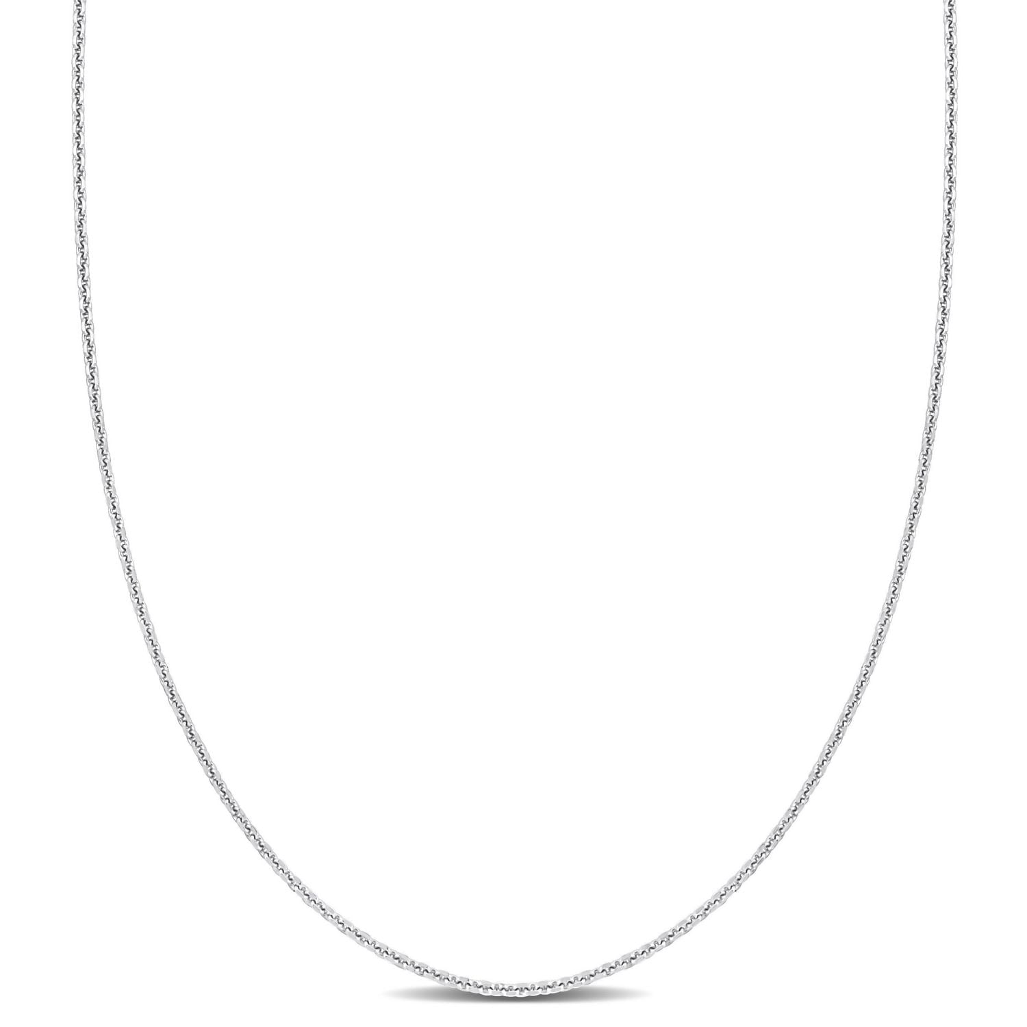 Miabella Platinum Cable Chain Necklace