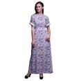 thumbnail image 1 of Bimba Robe Maxi à Fente Latérale Imprimée Papillon Artistique en Rayonne Taille Smockée - Petite, 1 of 6