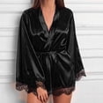 thumbnail image 1 of LSLJS Robes Lingerie Ensembles pour Femmes, Femme Robe en Soie et Dentelle Robe de Nuit Tenue de Sommeil Nuisette Ensemble de Pyjama, 1 of 6