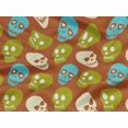 thumbnail image 5 of oneOone Rayon Rust Brown Fabric Skull Craft Projects Decor Fabric Printed By The Yard 56 Inch Wide, 5 of 5