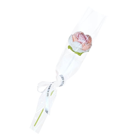 Bouquet de Fleurs en Peluche de la Saint-Valentin en Laine Doux Décoratif Amovible 32x9 Po Cadeau pour Tous Âges