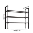 thumbnail image 3 of pstuiky 3-Tier Heavy Duty Metal Shoe Rack Stackable Shoe Organizer & Storage Shelf 45X26X56Cm Freestanding Design for Closet, Entryway, Hallway, Bedroom, 3 of 6