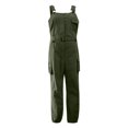 thumbnail image 3 of Innerwin Combinaisons Sans Manches Femmes Pantalons Longs Été avec Poches Couleur Unie Combinaison Verte m, 3 of 8