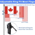 thumbnail image 3 of FIASON 1 Paquet Mât de Drapeau de 5 Pi en Acier Inoxydable Noir Sans Enchevêtrement avec Support Réglable à 180° pour Usage Extérieur Résidentiel/commercial (Maison, Véranda), Ensemble de Mât de Drapeau pour Drapeau du Canada (Sans Drapeau), 3 of 7