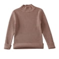 thumbnail image 1 of LOVZFMLL Girl's Sweater, Turtleneck Ribbed Pullover Solid Color, Casual Essential Stretchy Layering Top Fall Clothes Warm Winter Tops Kid Girls Clothes for 9 Years, 1 of 3