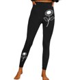 thumbnail image 1 of Fvwitlyh Collants Femme Décontractés Mode Ajustés Sport Yoga Pantalons Leggings à Imprimé Floral Beige,P, 1 of 4