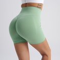 thumbnail image 4 of WEIYLL Yoga Womans Shorts Seamless Scrunch Workout Gym Solid Color Green Pants S, 4 of 5