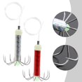 thumbnail image 3 of 2pcs Fishing Hooks Squid Hook Night Glow For Sea Fishing 8 Hooks, 3 of 10