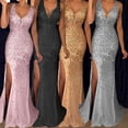 thumbnail image 2 of keepw Evening Dress Party Outfit Festive Clothing Long Ball Off Slit Fine Workmanship Washable Exquisite Beautiful Attractive Silver XL, 2 of 6