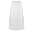 thumbnail image 1 of Venjoe Femmes Dames Long Jupon en Satin Dentelle Demi-Jupon Jupe sous Robe Jupons Rallonge de Robe Blanc m, 1 of 7
