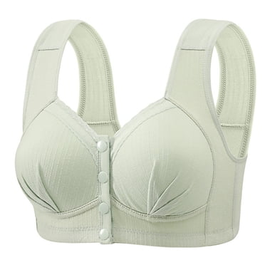 Cameland Soutiens-Gorge pour Femmes Âgées, Soutien-Gorge Léger Confortable Sans Armature pour Personnes Âgées, Soutiens-Gorge Pratiques à Fermeture avant avec Boutons, Couvrance Totale