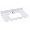 thumbnail image 1 of 30.5-in. W  18.75-in. D Stone Top In Bianca Carara Color For 3H8-in. Faucet AI-676, 1 of 3