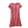 thumbnail image 1 of Timegard Nuisette pour Femmes avec Soutien-Gorge Intégré, Manches Courtes à Volants, Col Rond, Douce Tenue de Nuit, Robes Décontractées, 1 of 9