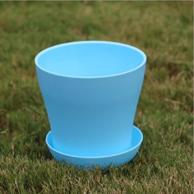Open Pot Pp Resin Planter, Balcony Outdoor Plant Stand, High Waist Design, Durable Plastic Material, for Home Gardening, Versatile Plant Container, Large Capacity, Weatherproof, Urban Hzhnb