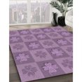 thumbnail image 3 of Ahgly Company Machine Washable Indoor Round Transitional Orchid Purple Area Rugs, 8' Round, 3 of 7