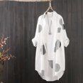 thumbnail image 2 of Pompotops Femmes Mode Chemise à Manches Longues Décontracté Cardigan en Vrac, 2 of 3