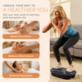 thumbnail image 3 of LifePro HexaPlate Lite Vibration Plate Exercise Machine with Magnetic Acupoints – Compact Full Body Vibration Plate for Beginners, Recovery & Daily Home Workouts - Blue, 3 of 10
