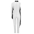 thumbnail image 2 of Aislor Girls Gymnastics Unitard Costume Rhinestone Metallic Patchwork Long Sleeve Jumpsuit for Ballet Dance 6-16 Years White 10, 2 of 4