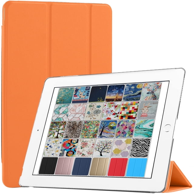 DuraSafe Cases For iPad PRO 9.7 Inch 2016 Slimline Series Lightweight Protective Cover with Dual Angle Stand & Froasted PC Back Shell - Orange
