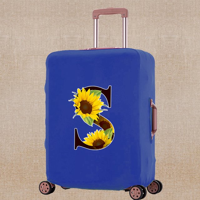 Luggage Cover Elasticity Thicken Travel Accessory Covers Flower Color Print Trolley Protective Case Apply To 18-32 Inch Suitcase 8Flower color S L (26-28inch)